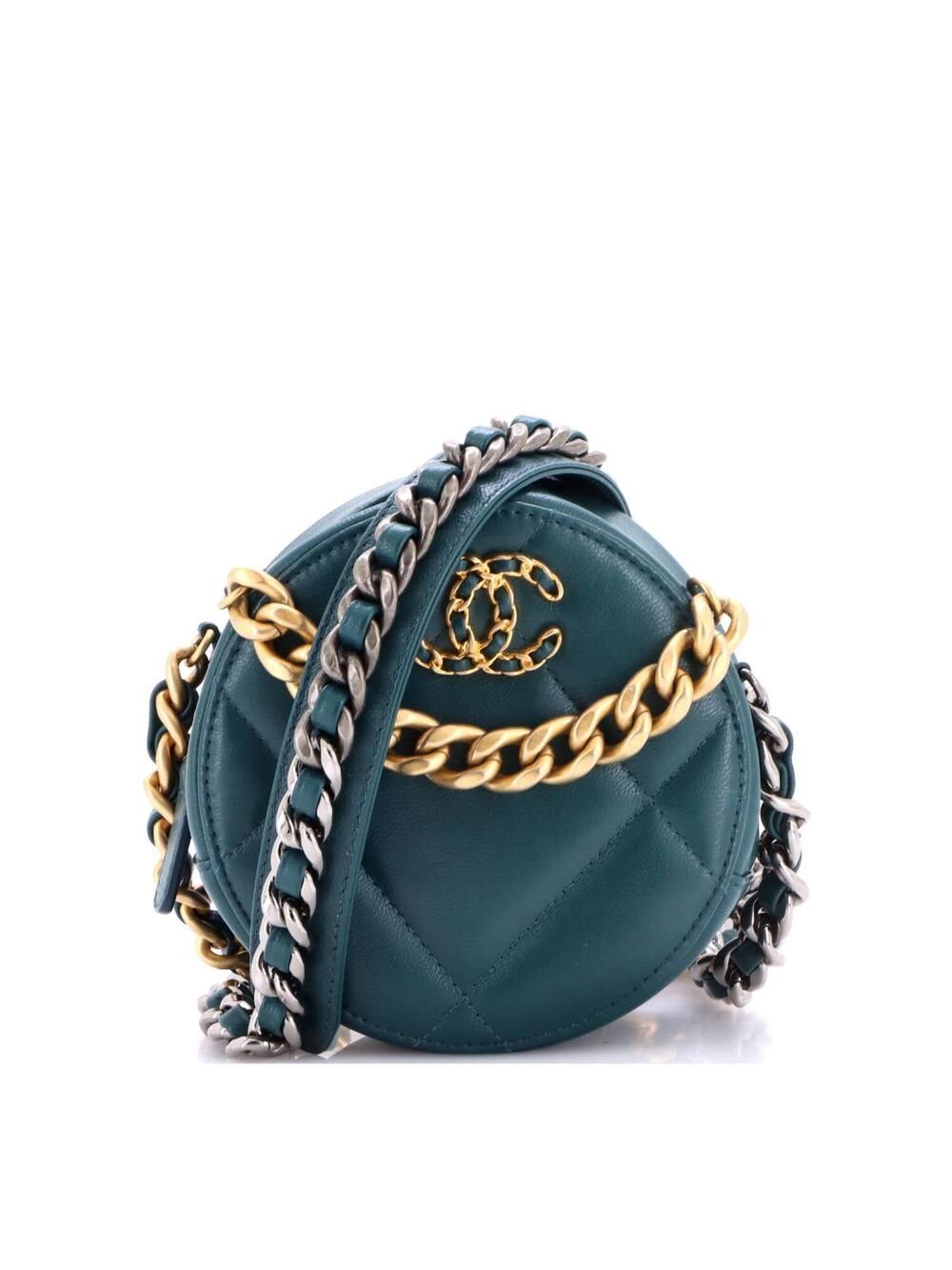Chanel 19 Round Clutch With Chain #327270C26B